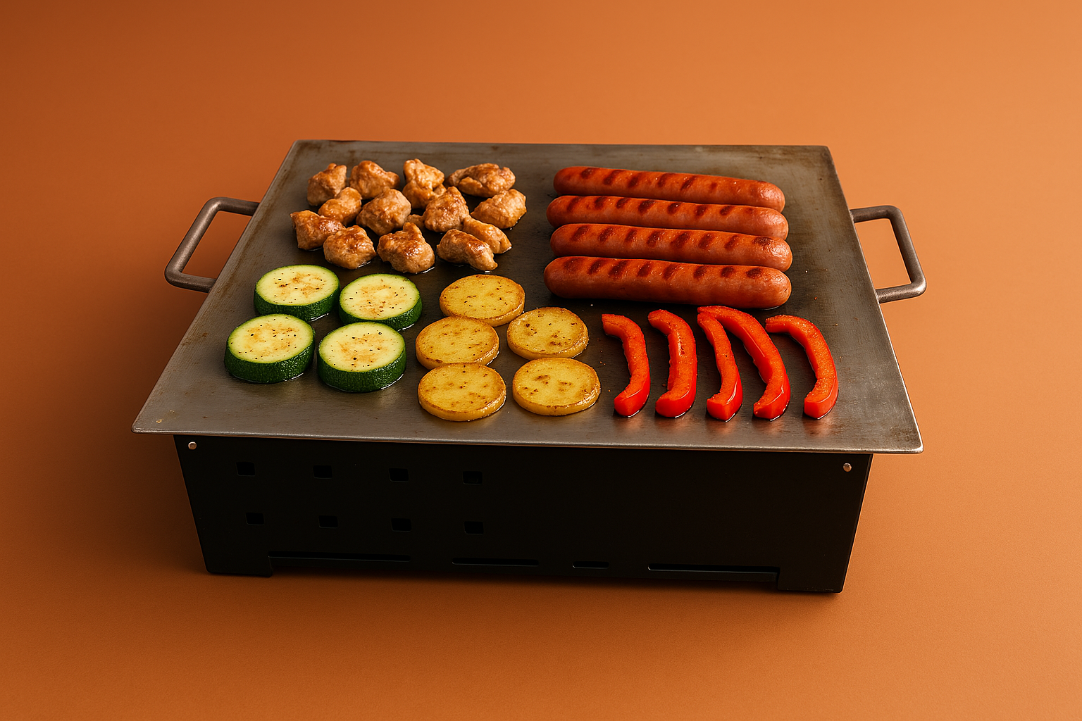 Assortiment plancha et snacks