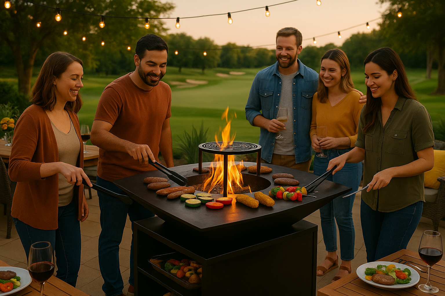 Barbecue carré du Feu — modèle personnalisable en acier