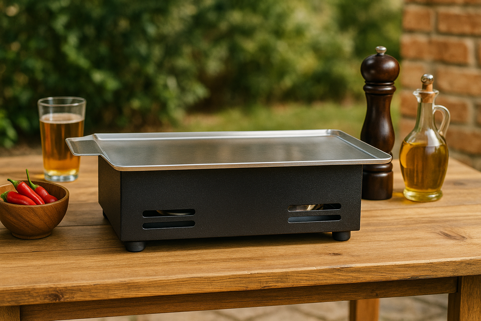 Plancha 2 pers — gros plan cuisson