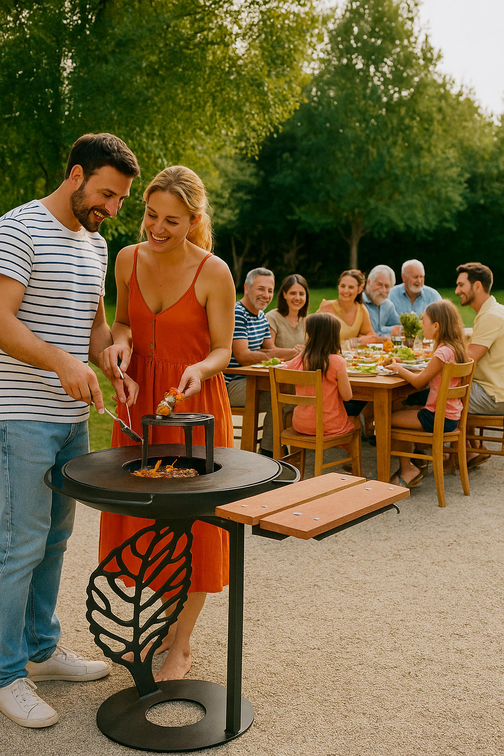 Détail de personnalisation sur un barbecue design